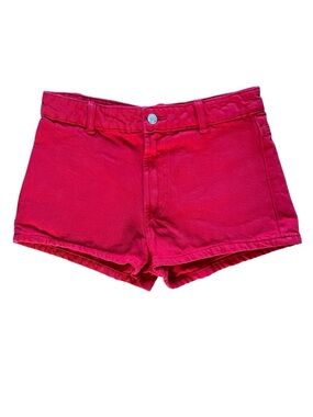 Zara Red Jean Shorts